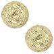 Polaris cabochon Plat 12mm stone look Almond brown